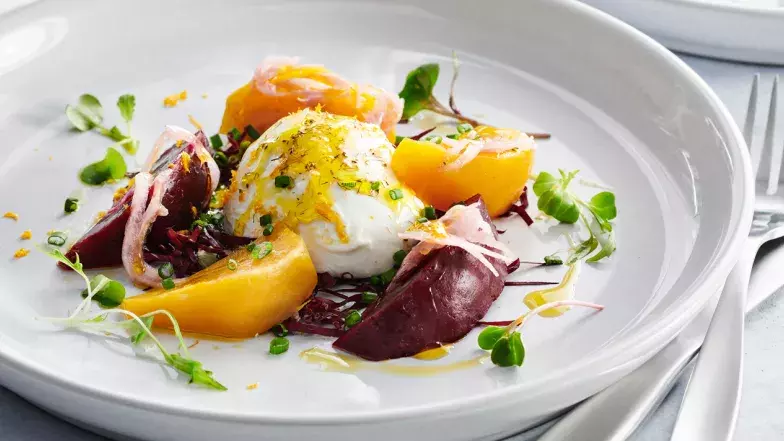 Beet and Buffalo Mozzarella Salad